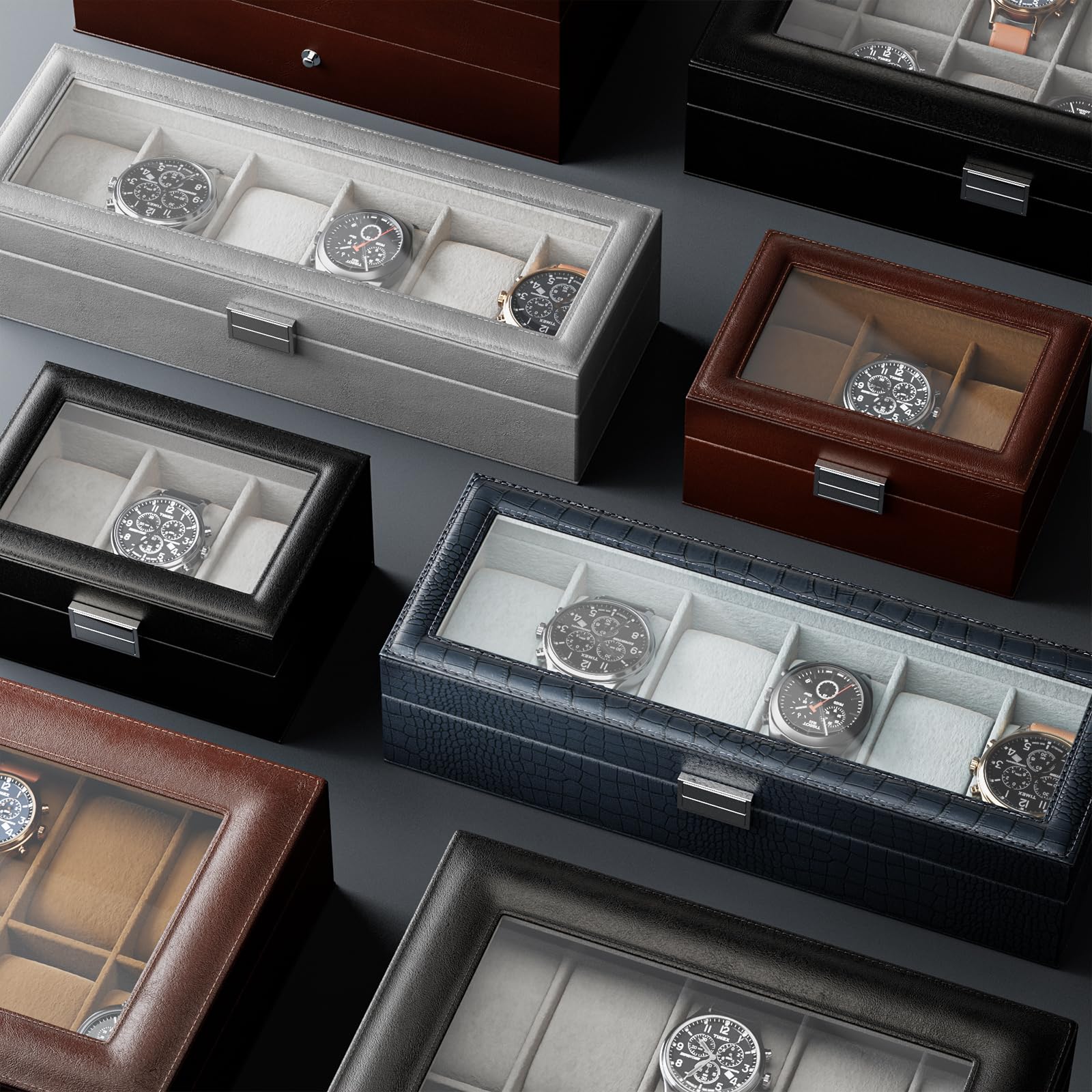 Amazon.com: ProCase Watch Box, 6 Slot Mens Watch Case, Watch